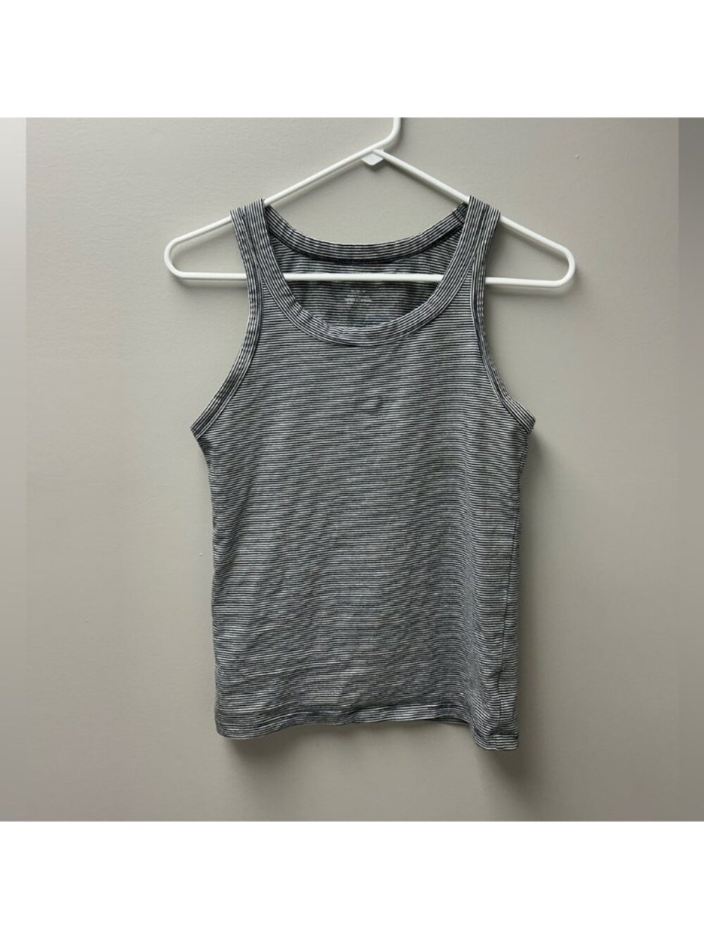 American Eagle Black & White‎ Striped Tank Top